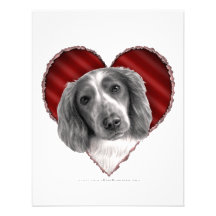 Welsh Springer Spaniel with Heart Personalized Invitation