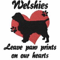 Welsh Springer Spaniels Leave Paw Prints Embroidered Polo Shirt