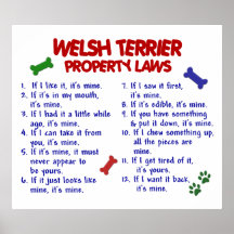 WELSH TERRIER PL2 POSTER