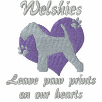 Welsh Terriers Leave Paw Prints Embroidered Shirt