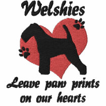 Welsh Terriers Leave Paw Prints Embroidered TShirt