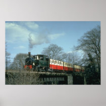 Welshpool & Llanfair Railway's The Earl crosses th Poster
