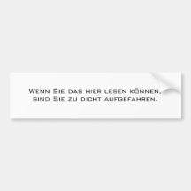 Wenn Sie das hier lesen können... Auto Aufkleber