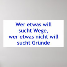Wer etwas will poster
