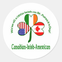 We're all a little Irish - Canada Round Sticker