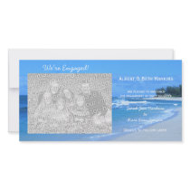 We're Engaged Blue Ocean Photo Cards