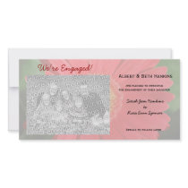 We're Engaged Gerbera Daisy Photo Cards