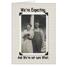 We're Expecting  Baby Announcement Card