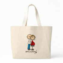 We're Expecting! Pregnant Stick Figure Bag