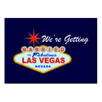 We're Getting Married in Fabulous Las Vegas Card Business Card Template