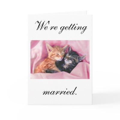We're getting married. Wedding Invitation Greeting Cards by maximus7