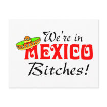 We're In Mexico Bitches Postcards