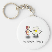 We're Meant to Be Bacon and Egg Couple Key Chain