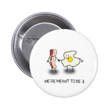 We're Meant to Be Bacon and Egg Couple Pins