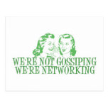 We're Not Gossipping We're Networking Green Postcards