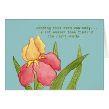 We're sorry for your loss card
