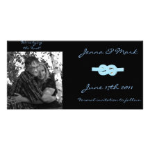we're tying the knot custom photo card