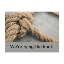 we're tying the knot postcards