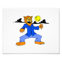 Werewolf blue suit moon cloud art photo