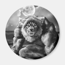 werewolf fridge magnet