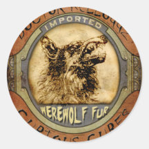 Werewolf Fur Round Sticker