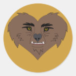 Werewolf Heart Face Stickers