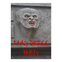 Werewolf Horror  Characters Party Invitation