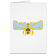Wespe wasp grußkarte