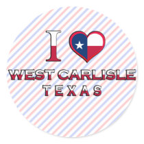 West Carlisle, Texas Round Sticker