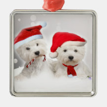 West Highland Terrier Christmas Ornaments
