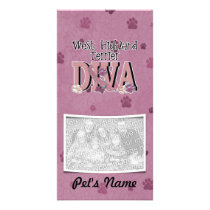 West Highland Terrier DIVA Customized Photo Card