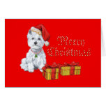 West Highland White Terrier Christmas Gifts Card