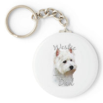 West Highland White Terrier Dad 2 Key Chain