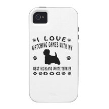 West Highland White Terrier Dog Design iPhone 4/4S Covers