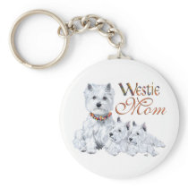 West Highland White Terrier Mom & Pups Key Chains
