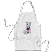 West Highland White Terrier Patriotic Apron