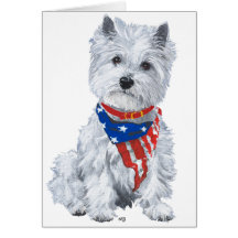 West Highland White Terrier Patriotic Cards