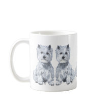 West Highland White Terrier Red Collar Coffee Mug