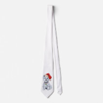 West Highland White Terrier Santa Claus Tie