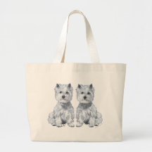 West Highland White Terrier Twins! Canvas Bags