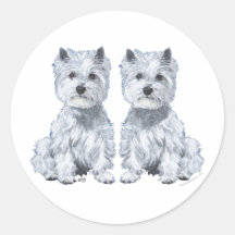 West Highland White Terrier Twins! Sticker