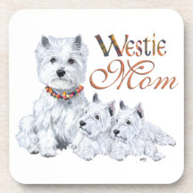 West Higland White Terrier MOM Drink Coaster