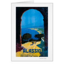 West Italian Riviera Travel Poster Greeting Cards