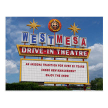 West Mesa Drive-In's Marquee Postcard