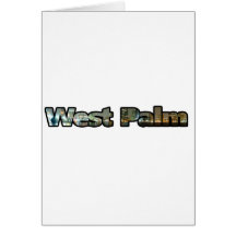 West Palm Skyline Greeting Cards