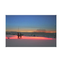 West Pier Brighton, Walking the Dog Canvas Print