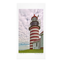 West Quoddy Head Light Photocard Custom Photo Card