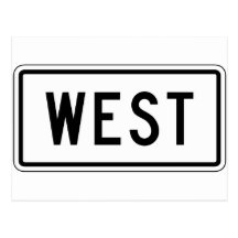 West Street Sign Post Card