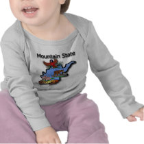 West Virginia Mountain State Cardinal Bear Rhodode T Shirts