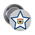 West+Virginia Star Pinback Buttons